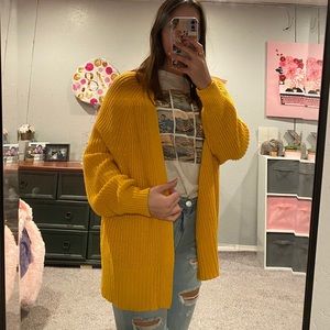 Yellow knit Cardigan
